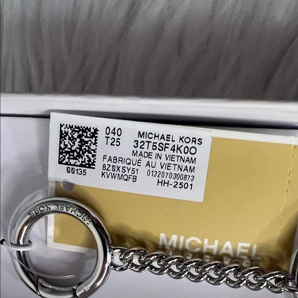 Michael Kors Shiny Silver Bag Charm - Picture 3 of 5